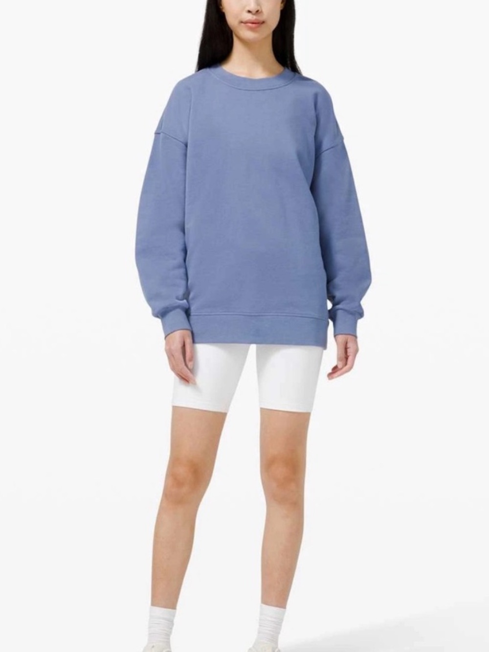 Lululemon Athletica baby blue fleece lined crewneck plush pullover sweatshirt